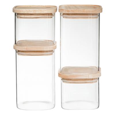 Yueyee - Lot de 2 bocaux en verre avec couvercles pour