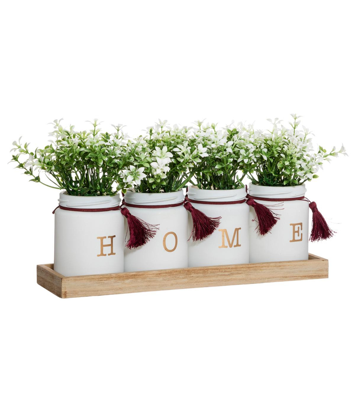 set-4-plantes-artificielles-fleurs-blanches-pots-avec-pompons-plateau-en-bois