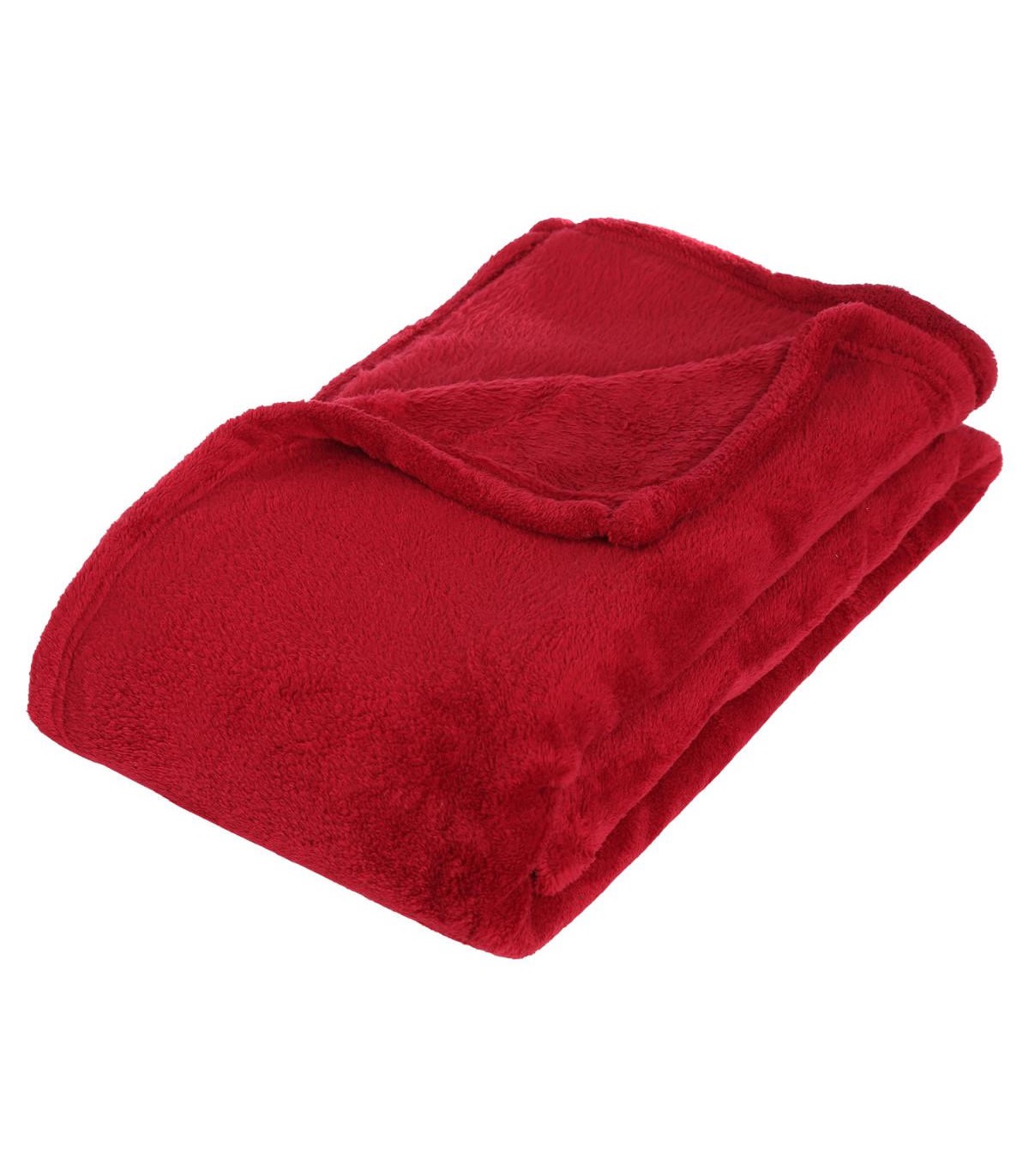 Plaid microfibre ROUGE 125X150