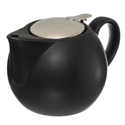THEIERE CERAMIQUE BOULE NOIR 75CL