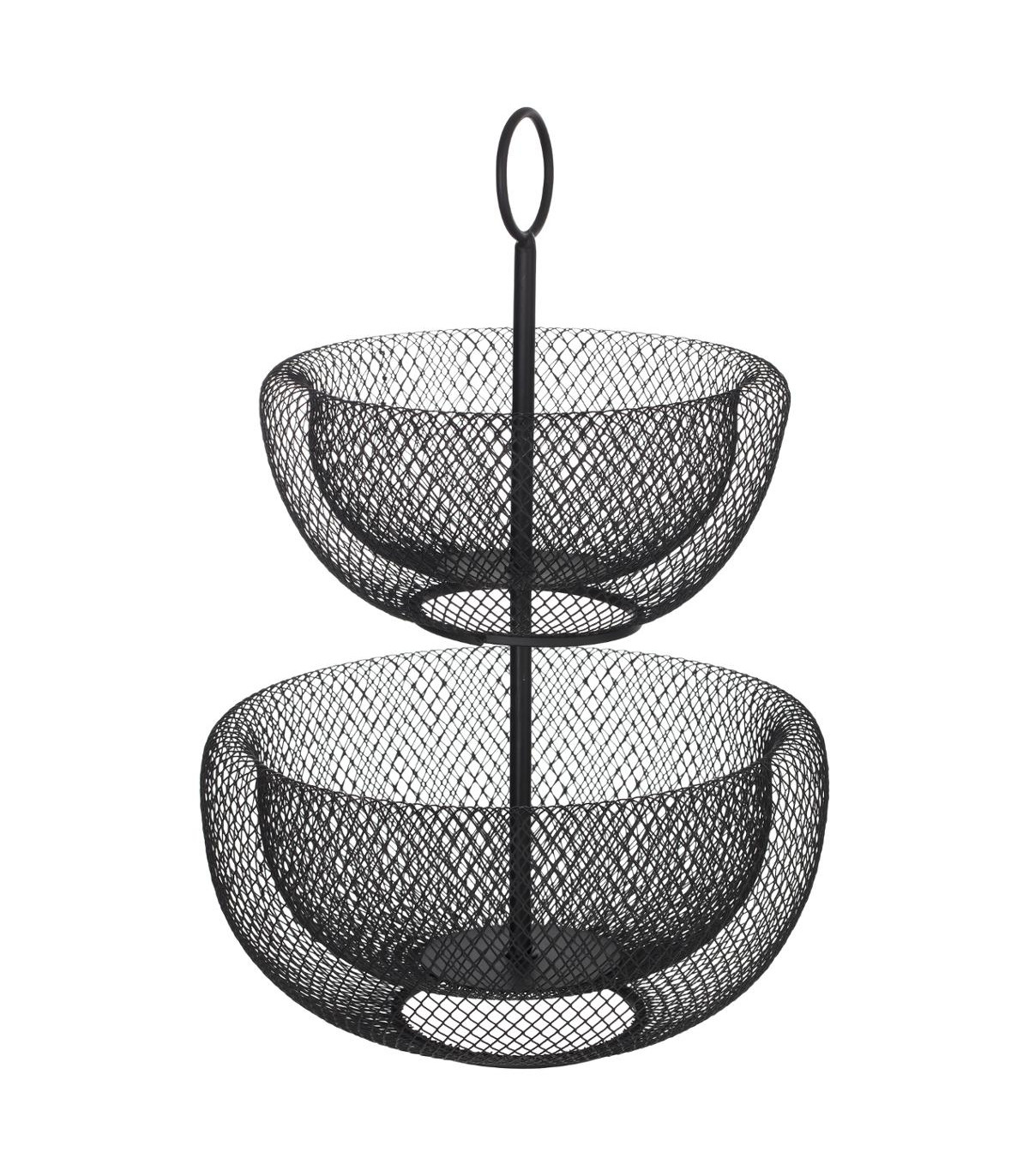 corbeille-a-fruits-sur-2-etages-en-metal-mesh-noir-h-38-cm