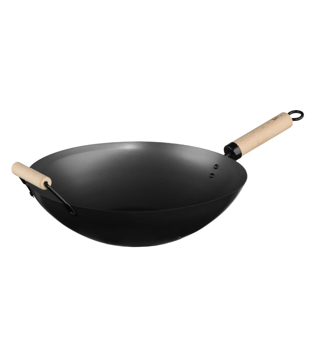 wok-acier-35cm-manche-bois