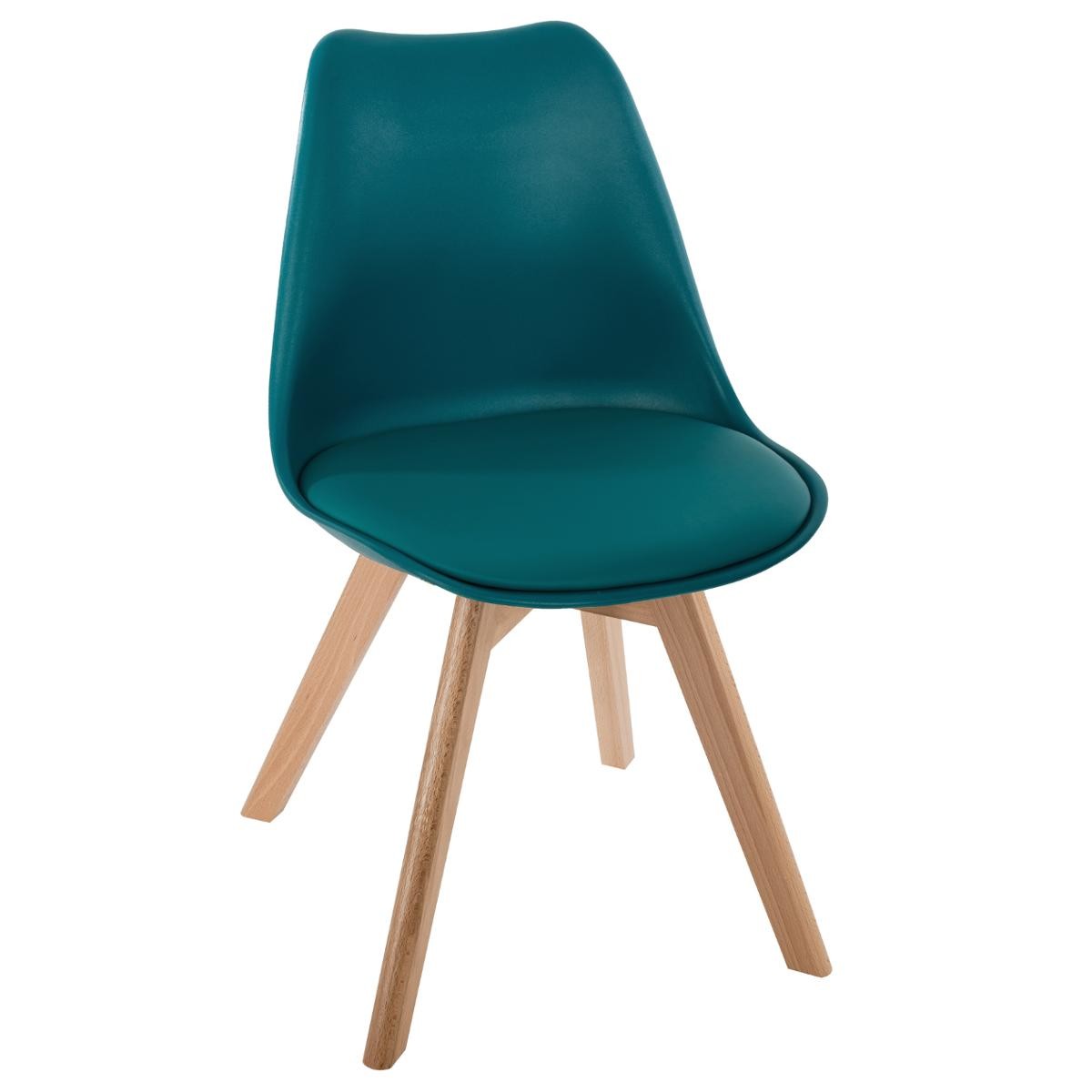 CHAISE DESIGN SCANDINAVE BAYA BLEU CANARD