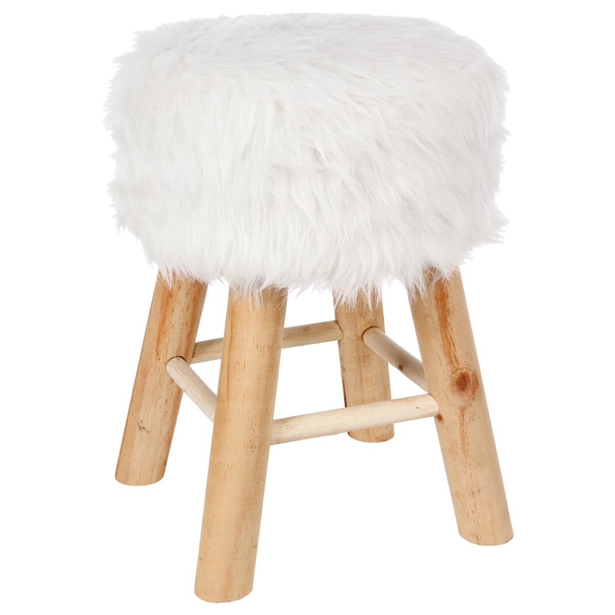 TABOURET INSTANT NATURE BLANC