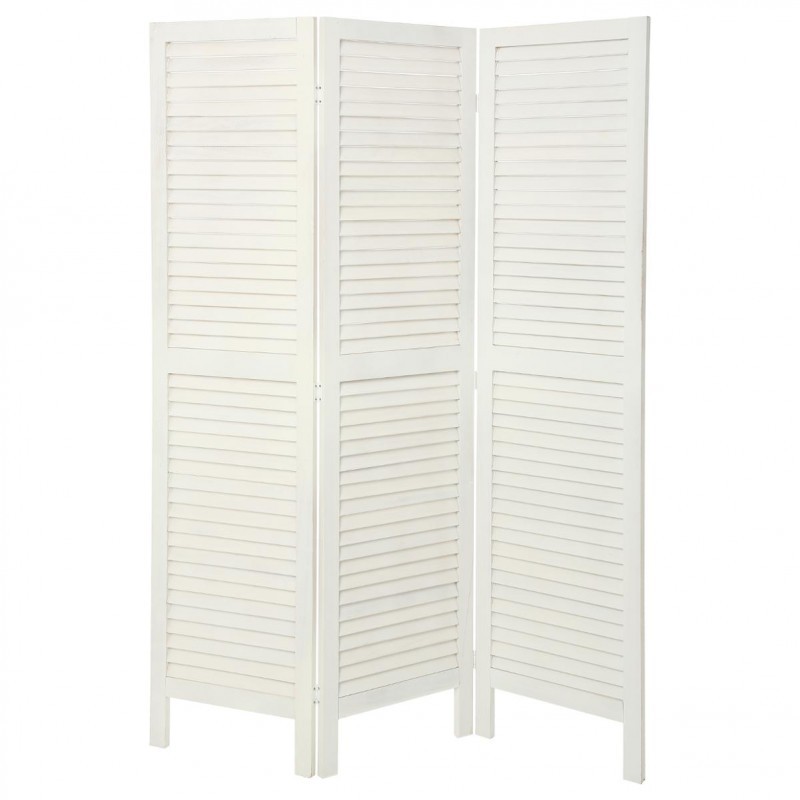 PARAVENT EN BOIS BLANC 170X120