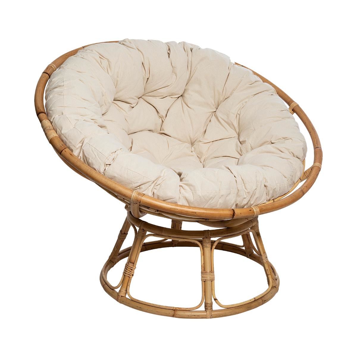 FAUTEUIL PAPASAN EN ROTIN SERAM