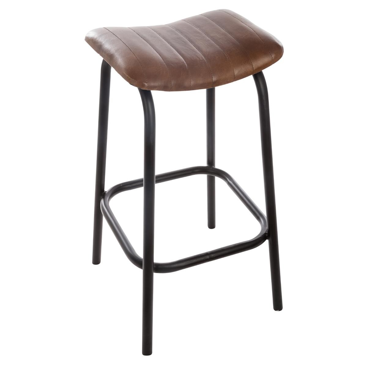 TABOURET DE BAR CUIR CHIC