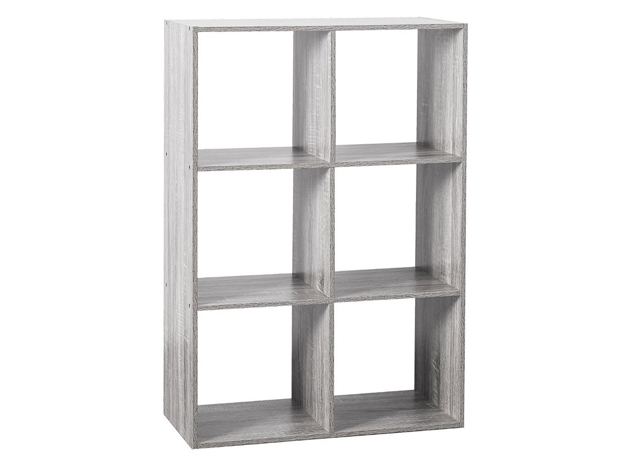 Étagère en bois 6 cases MIX\'n MODUL GRIS