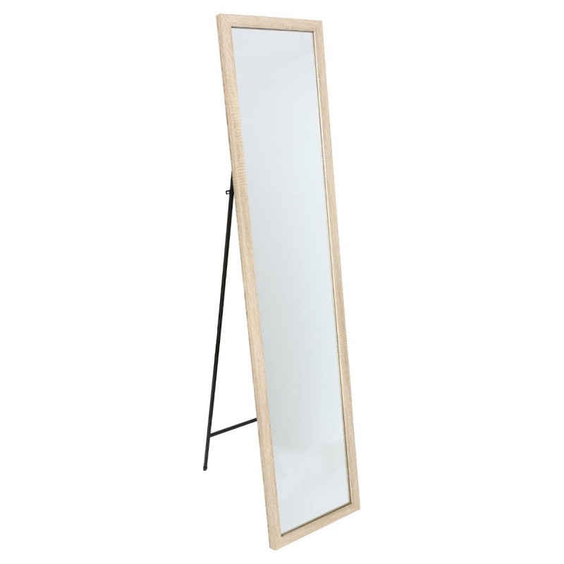 MIROIR SUR PIED EFFET BOIS 35X155