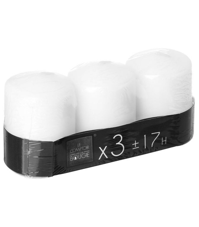 LOT DE 3 BOUGIES BLANC 110G - Bougie & Senteur/Bougie - FY HOME