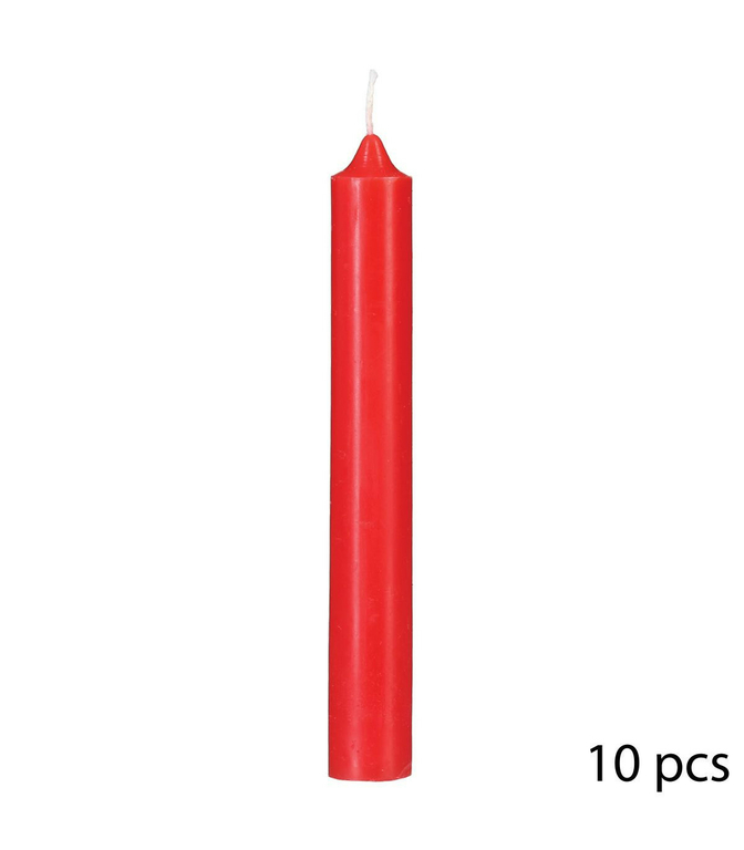 LOT DE 10 BOUGIES BÂTON ROUGE H16 Objet déco/Bougie & Senteur FY HOME