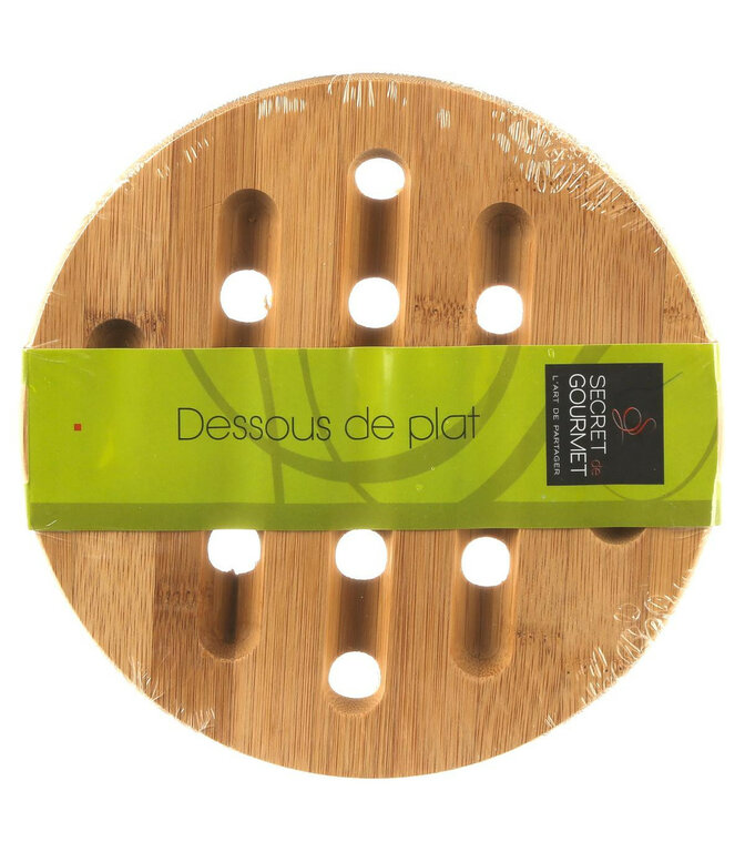 Lot De 4 Dessous De Plat En Bambou - 20 Cm Diamètre