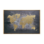 toile-monde-imprime-argent-cadre