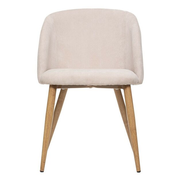 Chaise Celeste velours côtelé beige - Atmosphera createur d'interieur