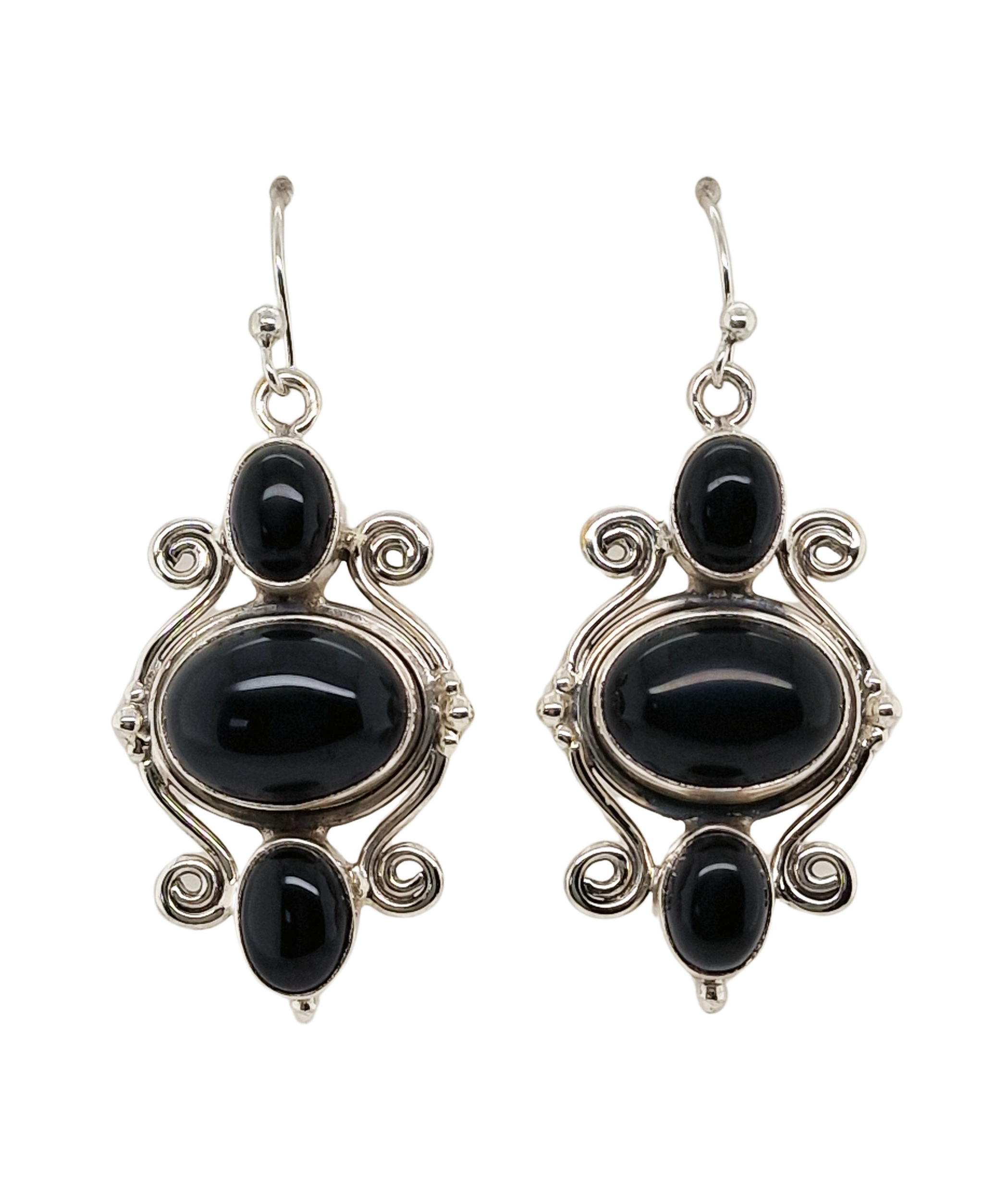Boucles d\'oreilles onyx