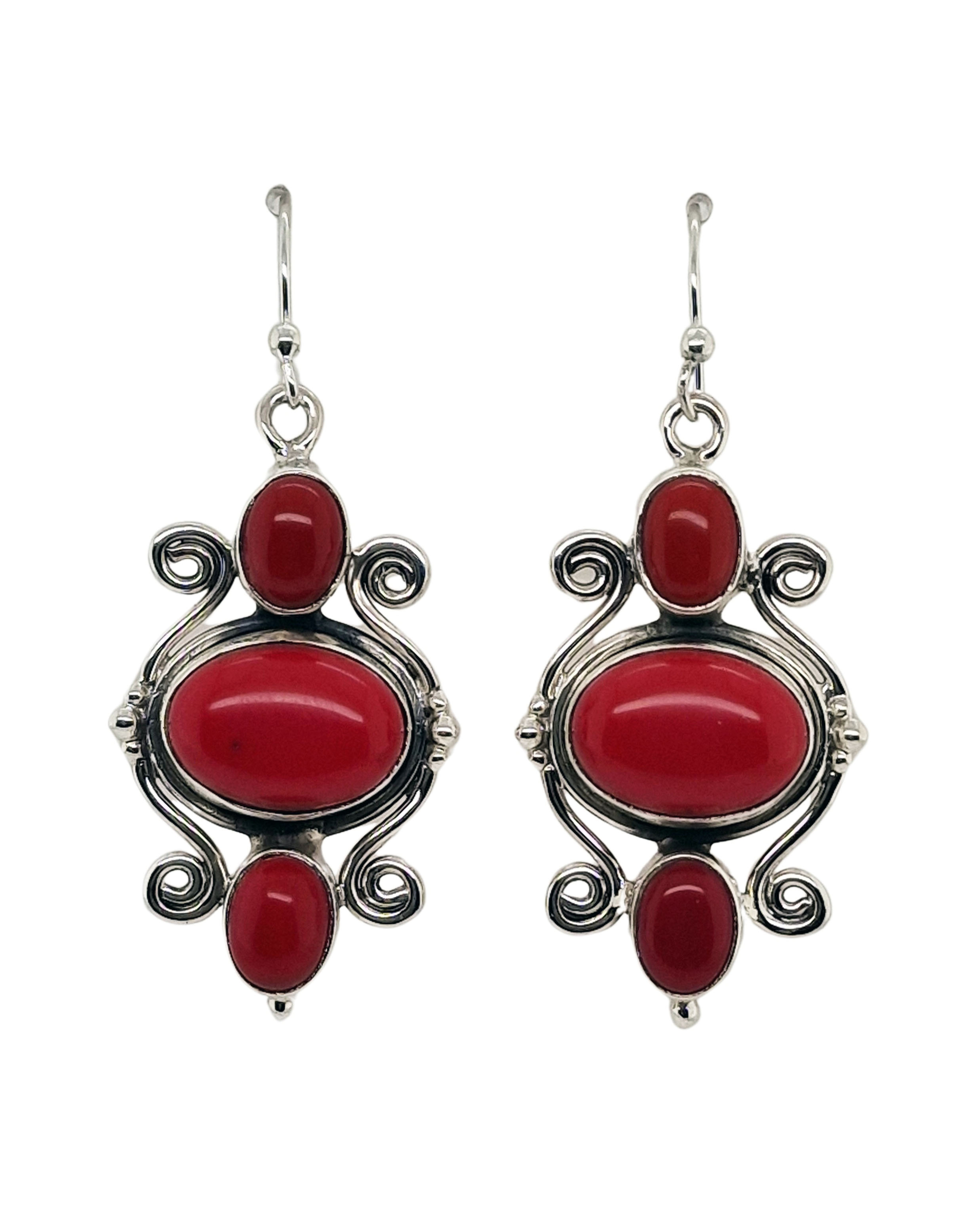 Boucles d\'oreilles corail