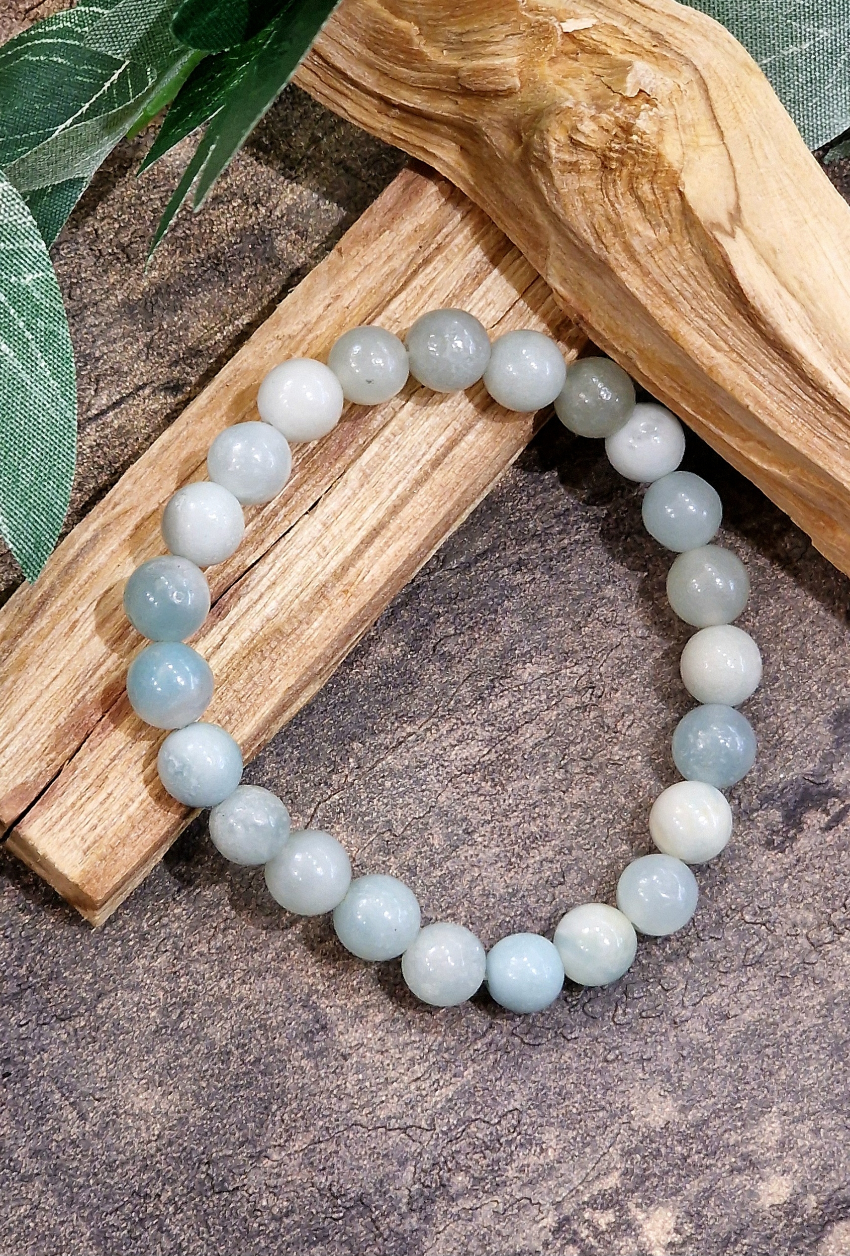 Bracelet 8mm amazonite du Brésil