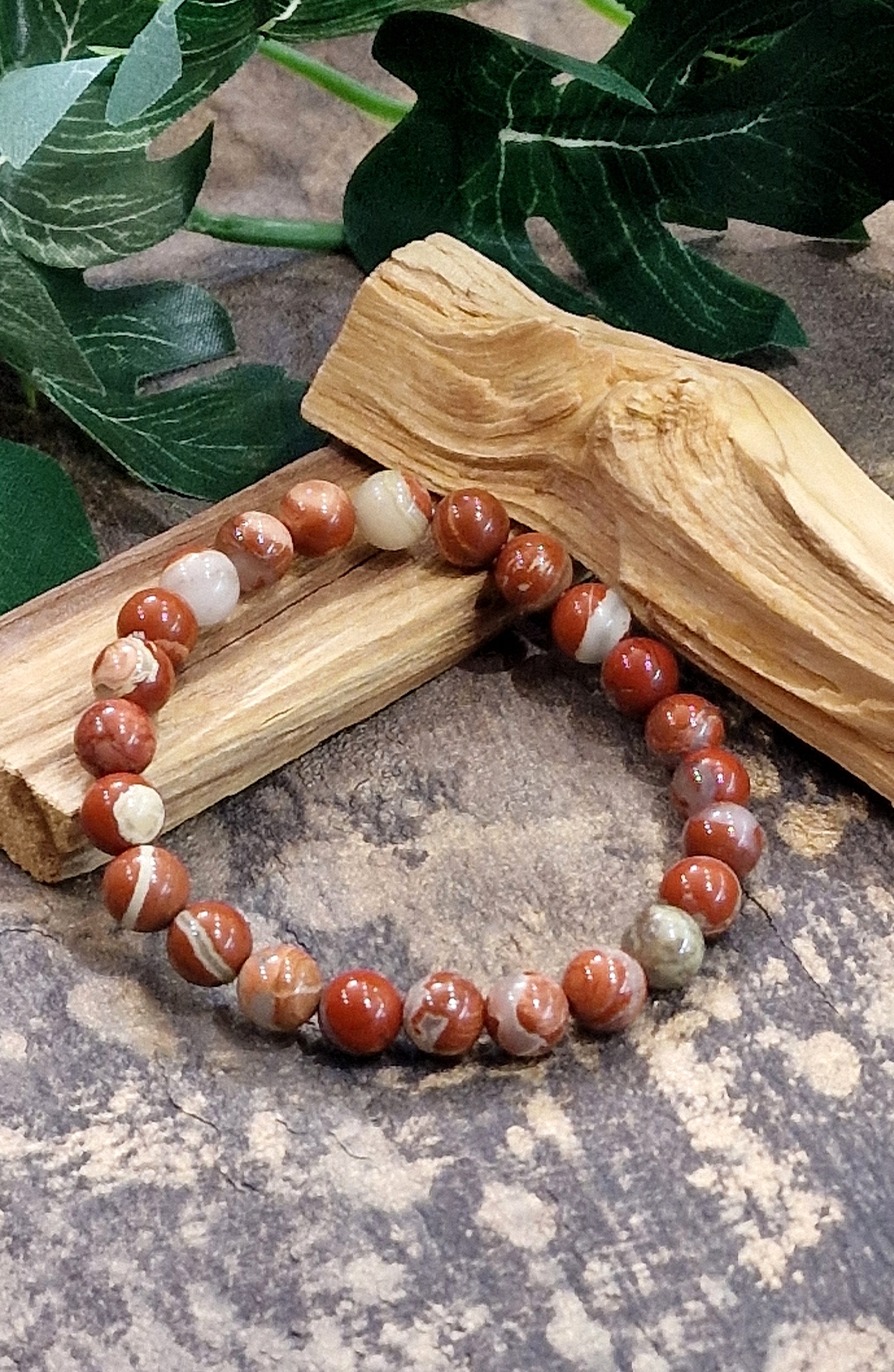 Bracelet 8mm jaspe breschia