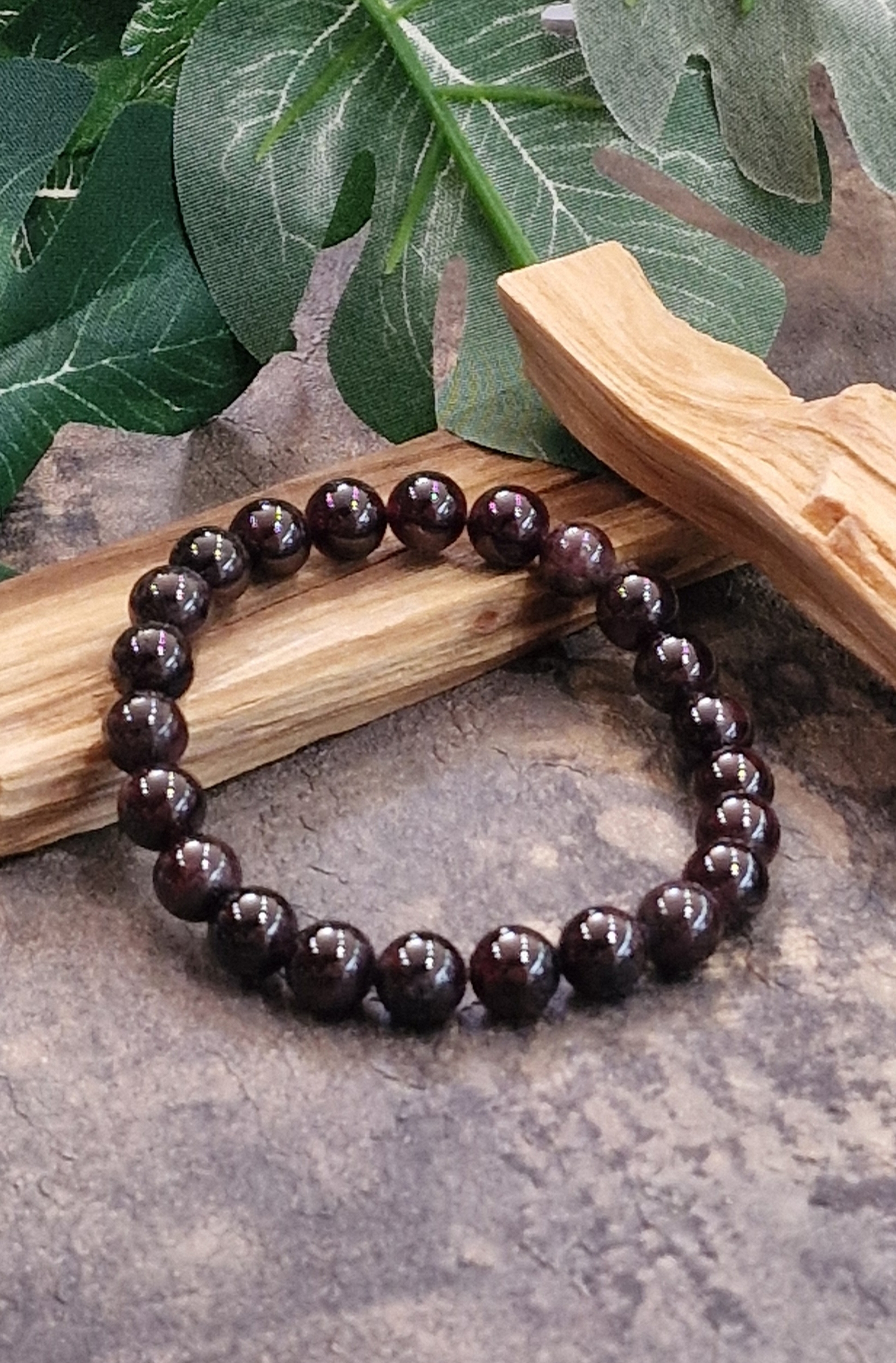 Bracelet 8mm grenat