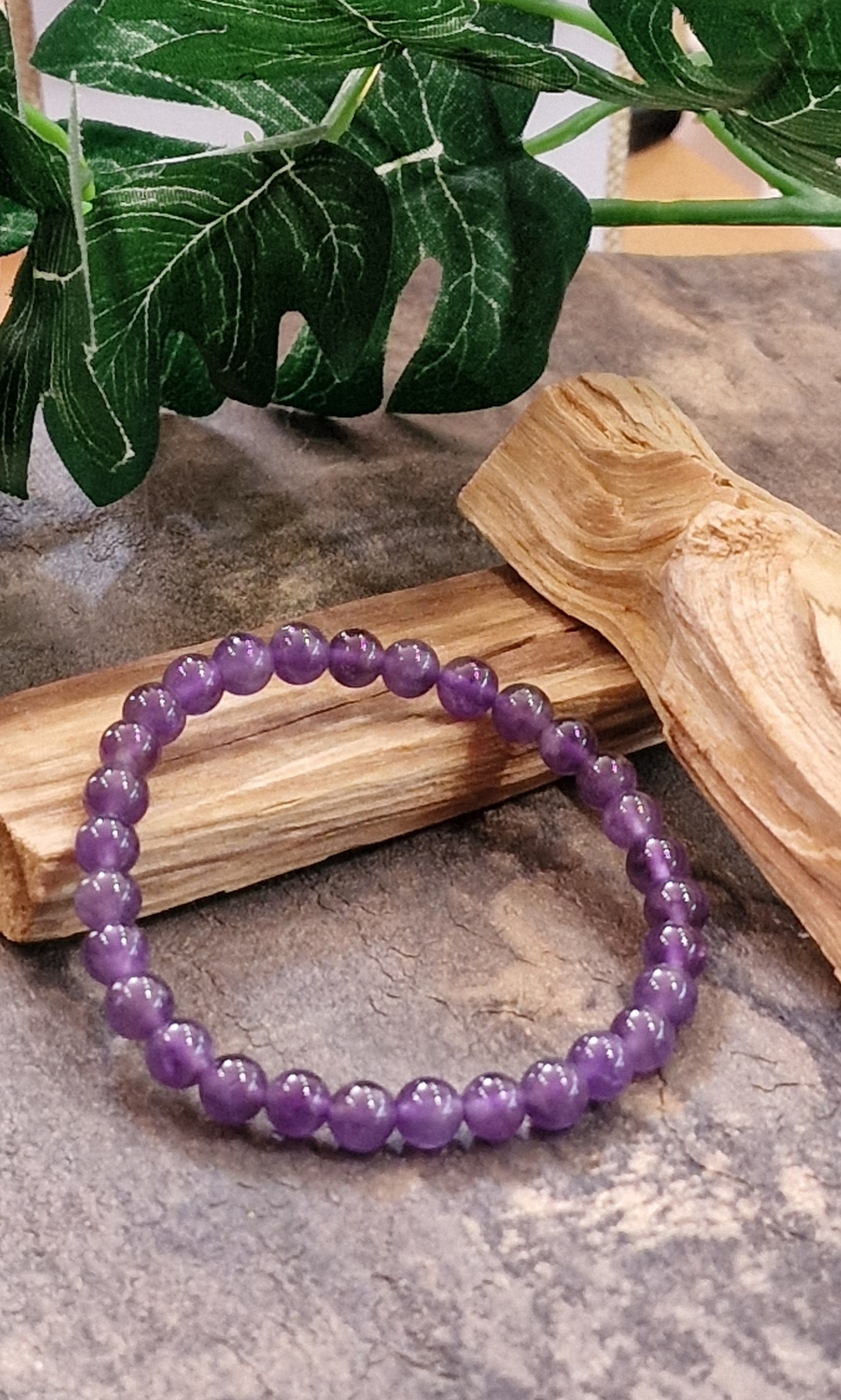 Bracelet 6mm améthyste