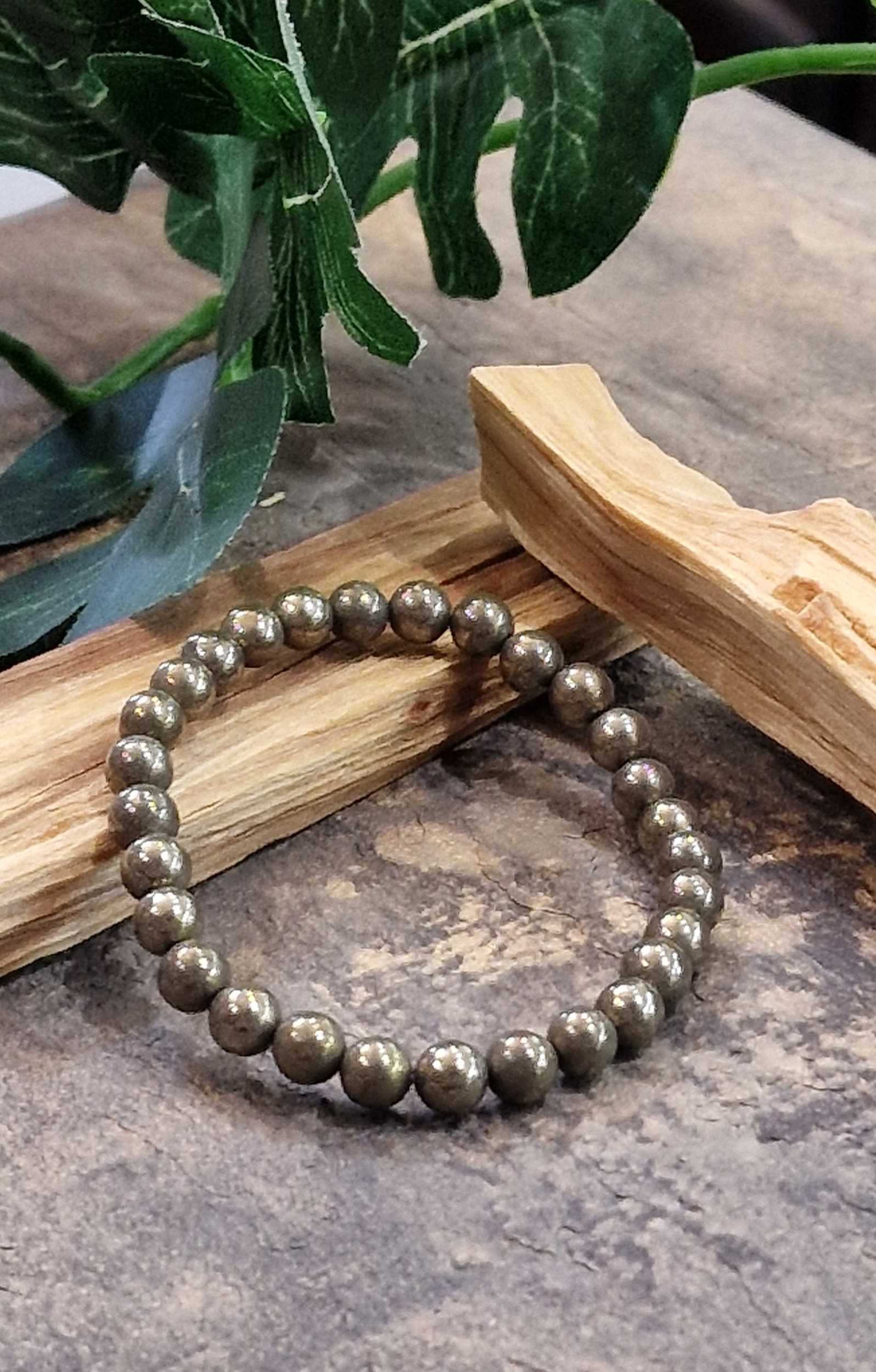 Bracelet 6mm pyrite