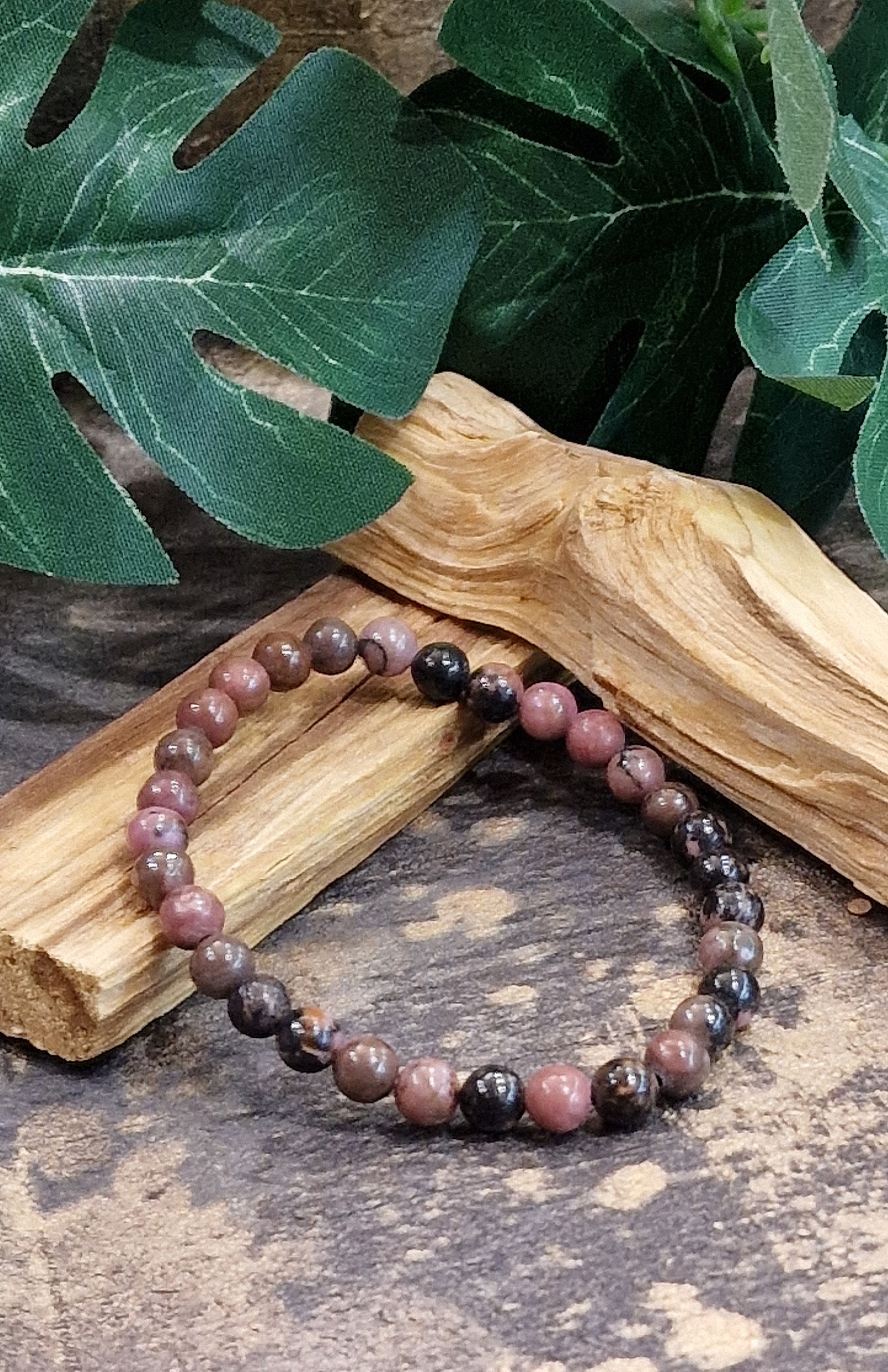 Bracelet 6mm rhodonite