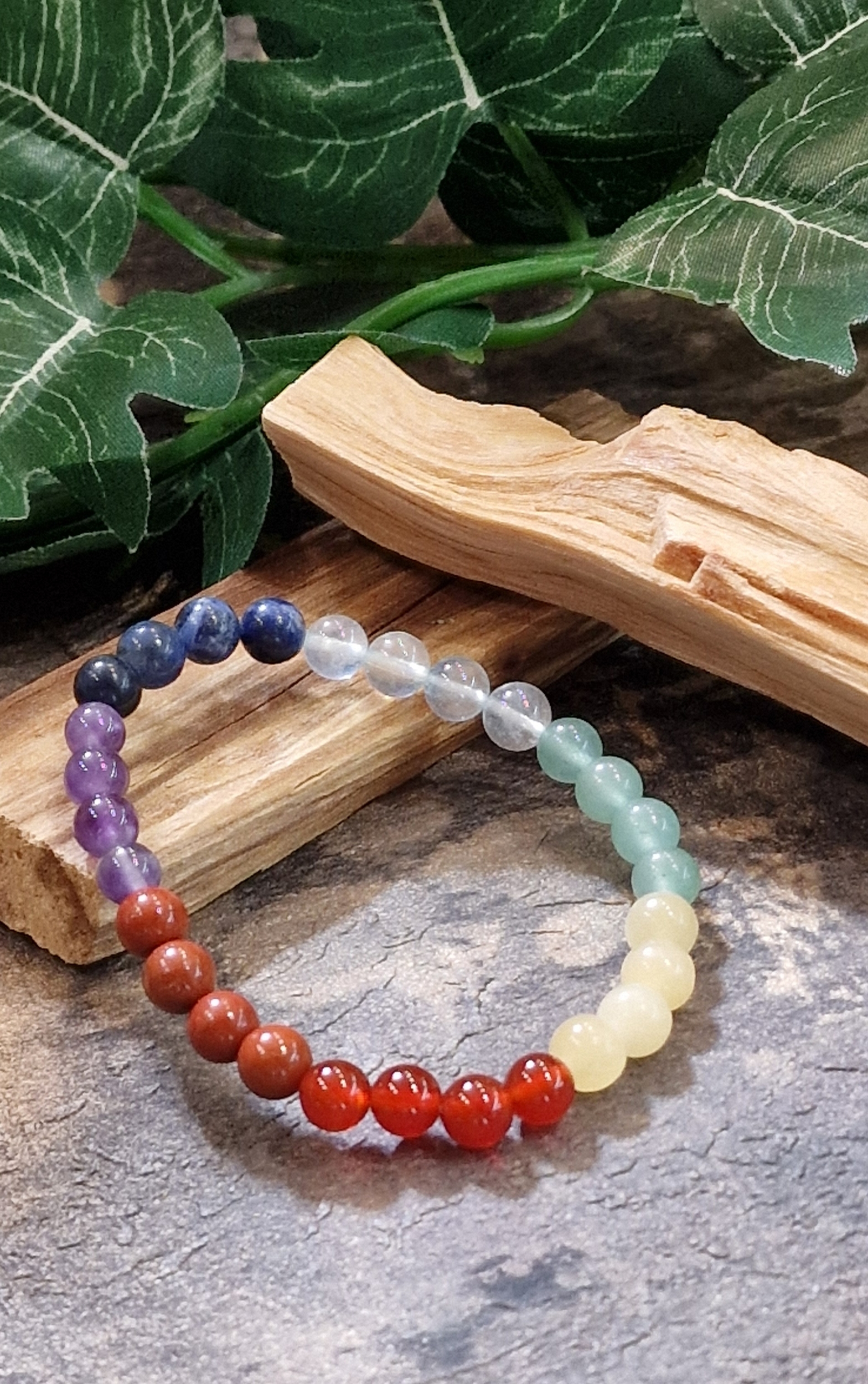 Bracelet 6mm 7 chakras