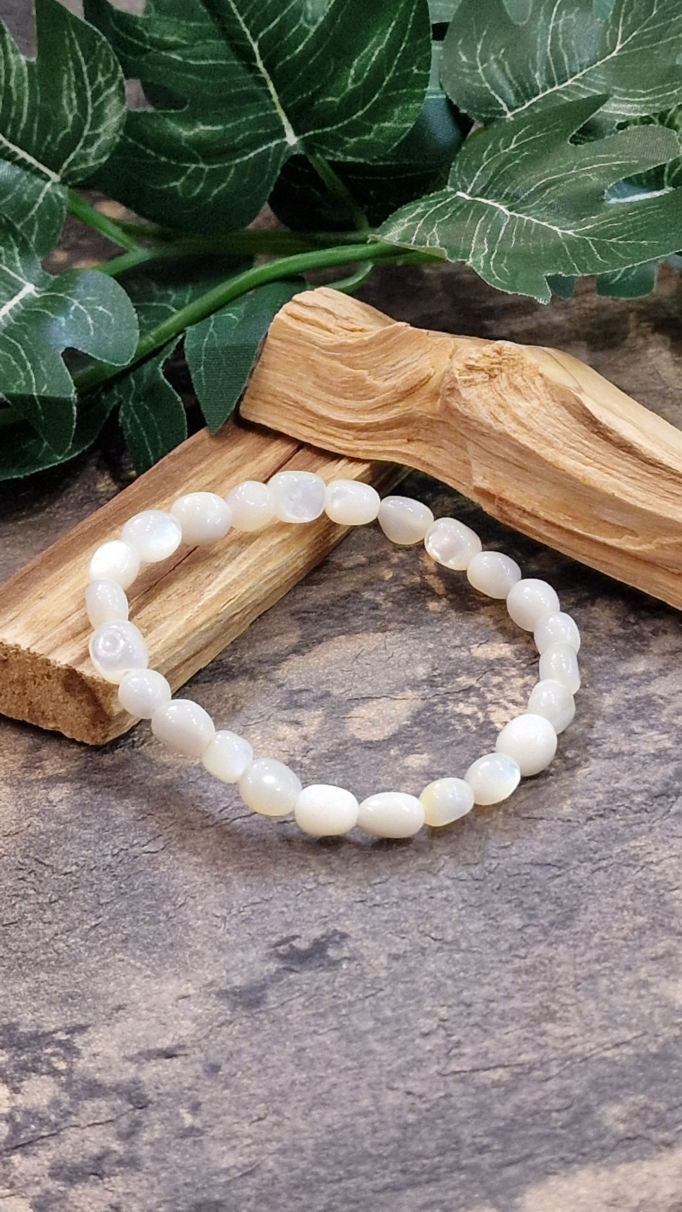Bracelet mini roulé nacre
