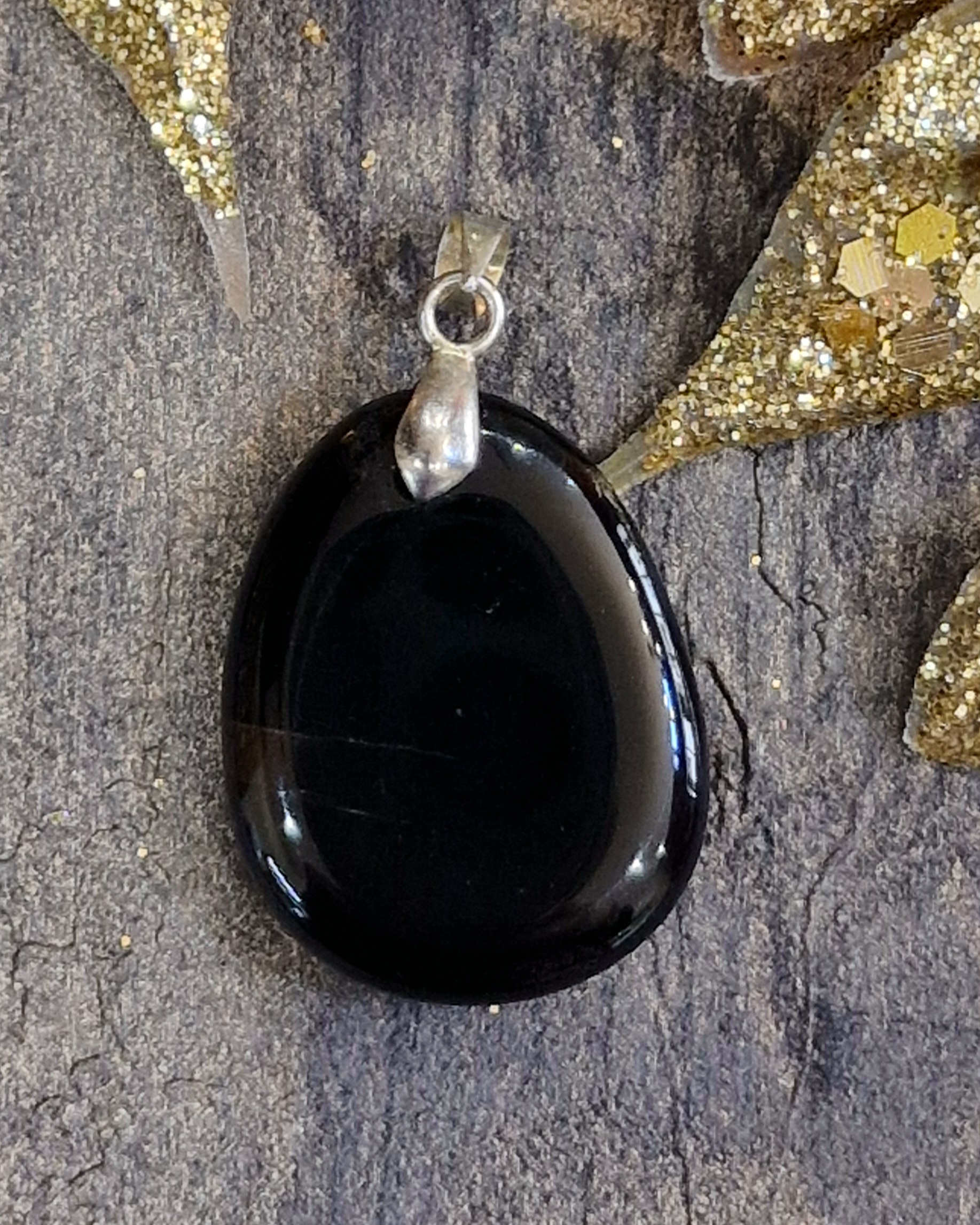Pendentif onyx noir