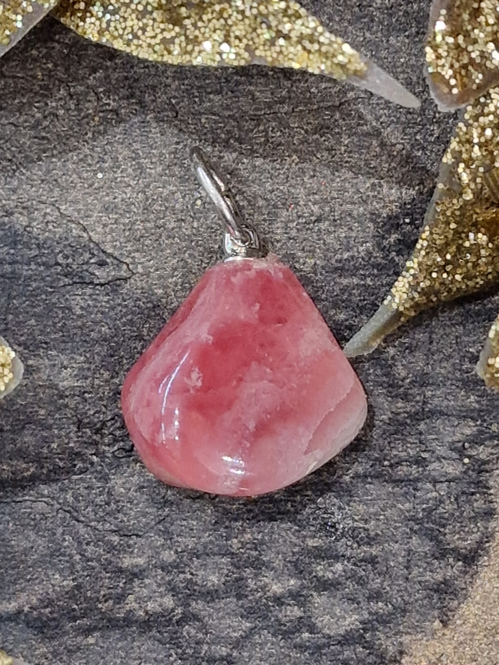 Pendentif rhodochrosite