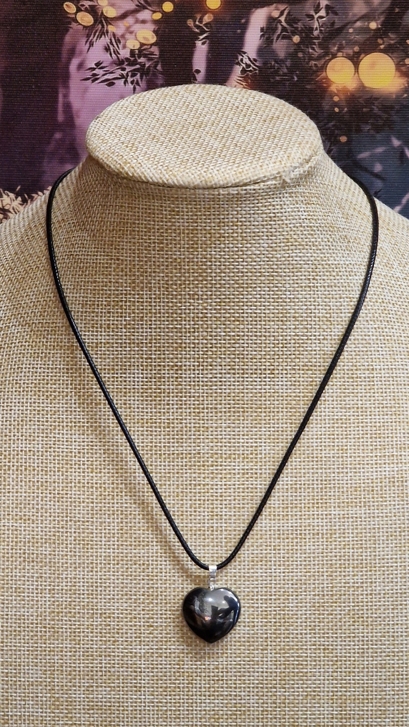 Pendentif coeur hématite