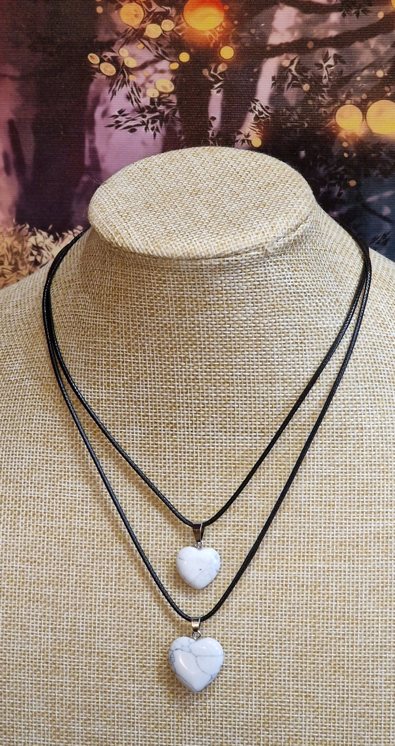 Pendentif coeur howlite