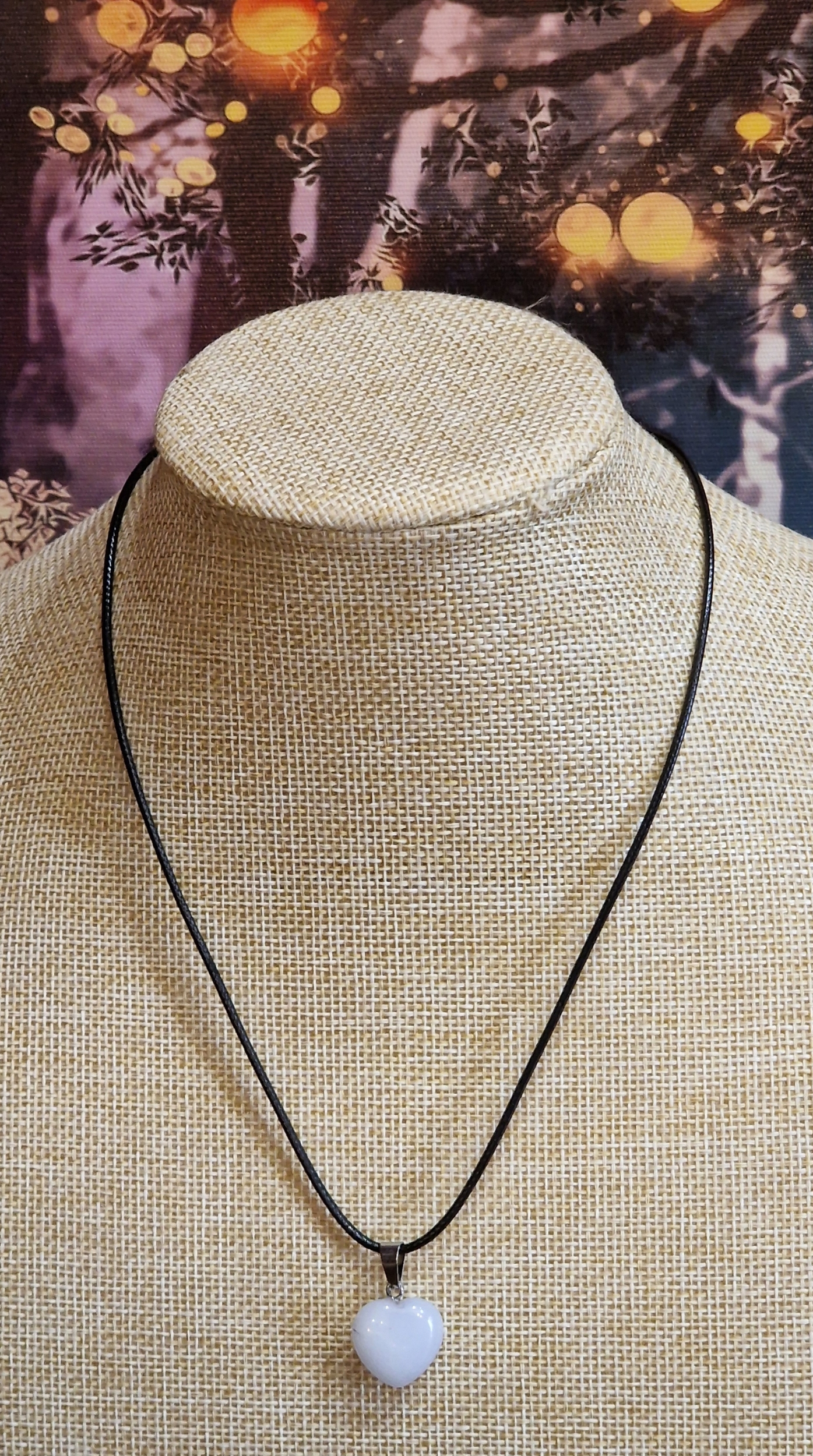 Pendentif coeur angélite