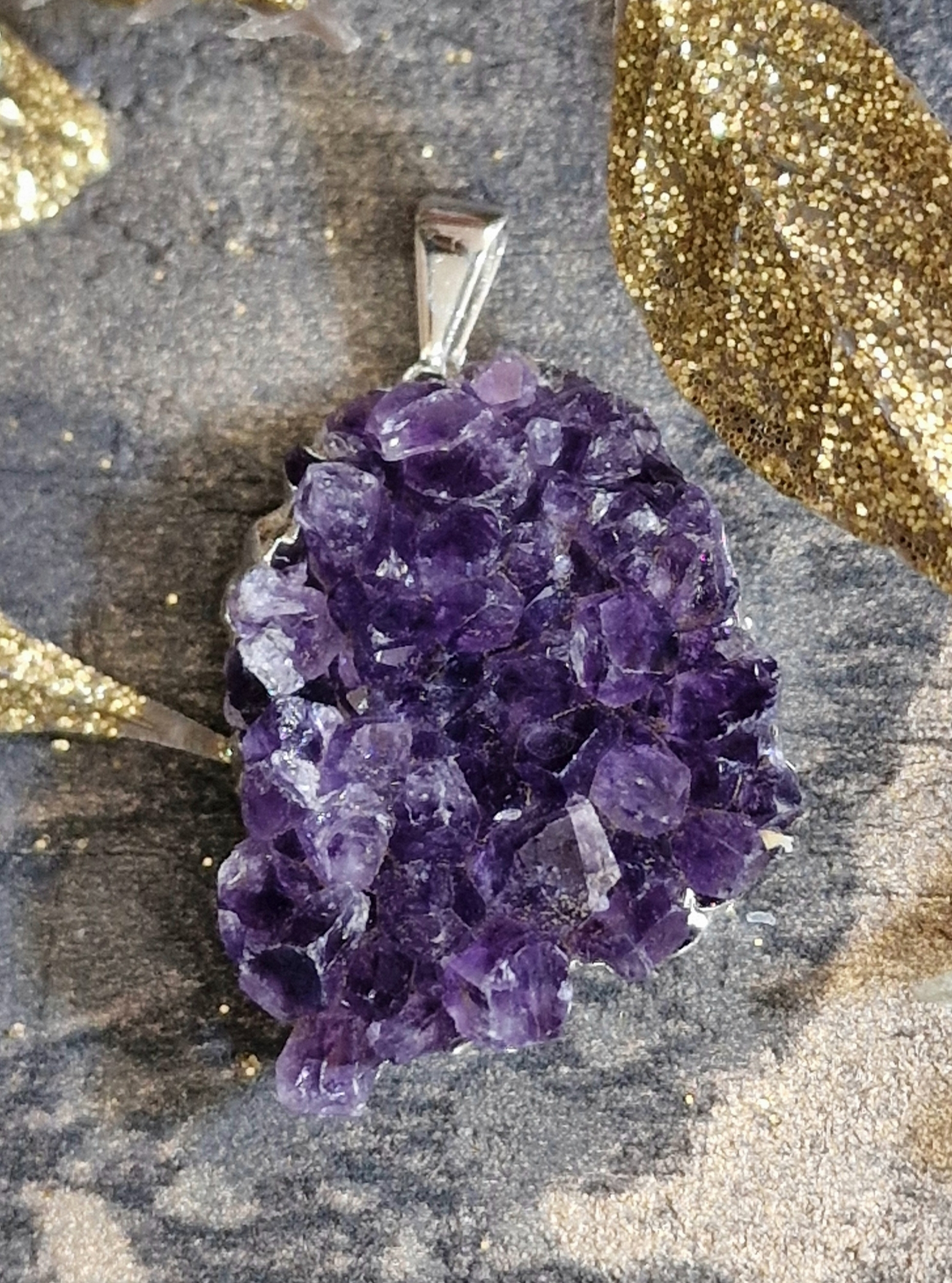 Pendentif améthyste druse