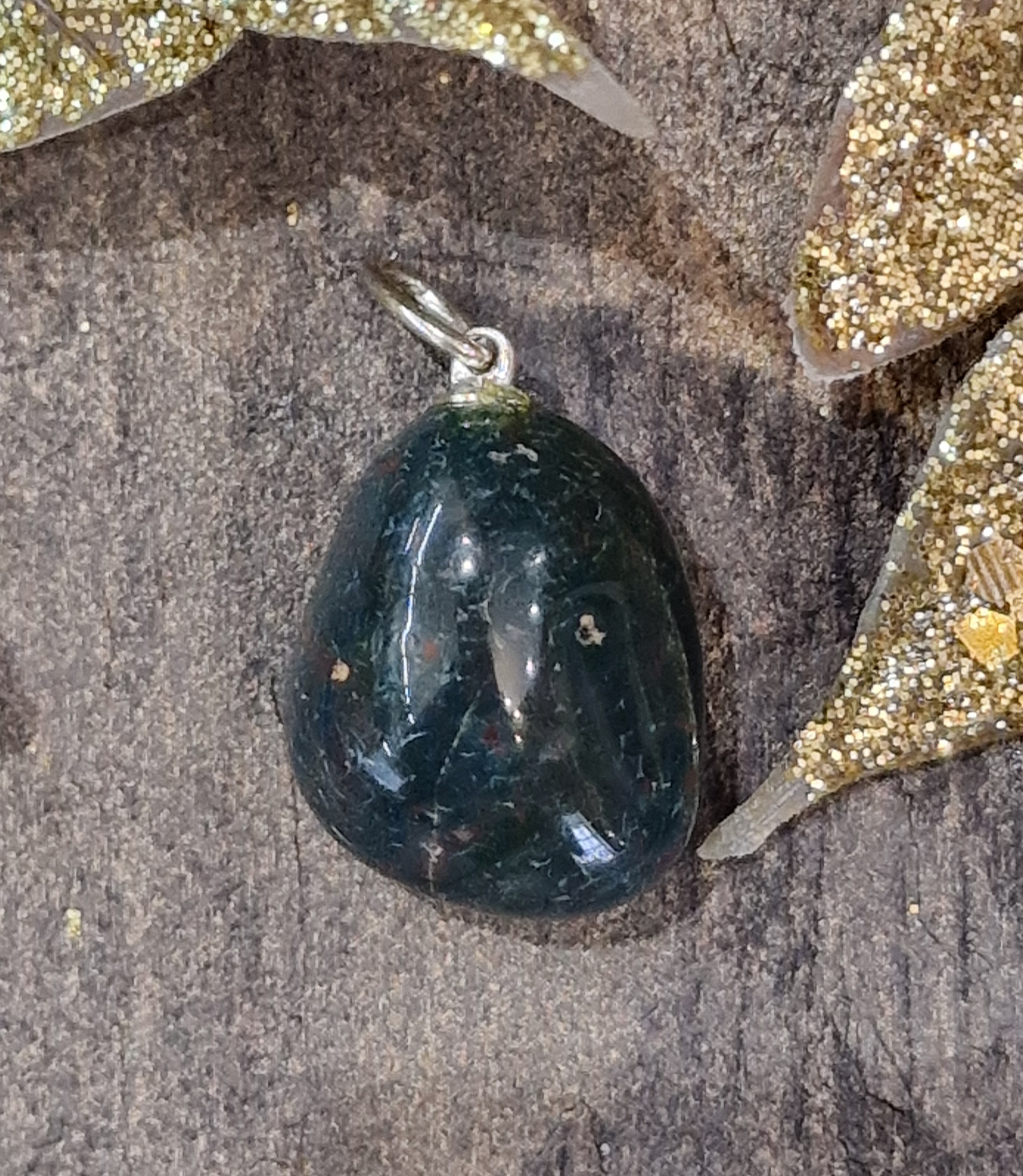 Pendentif jaspe sanguin