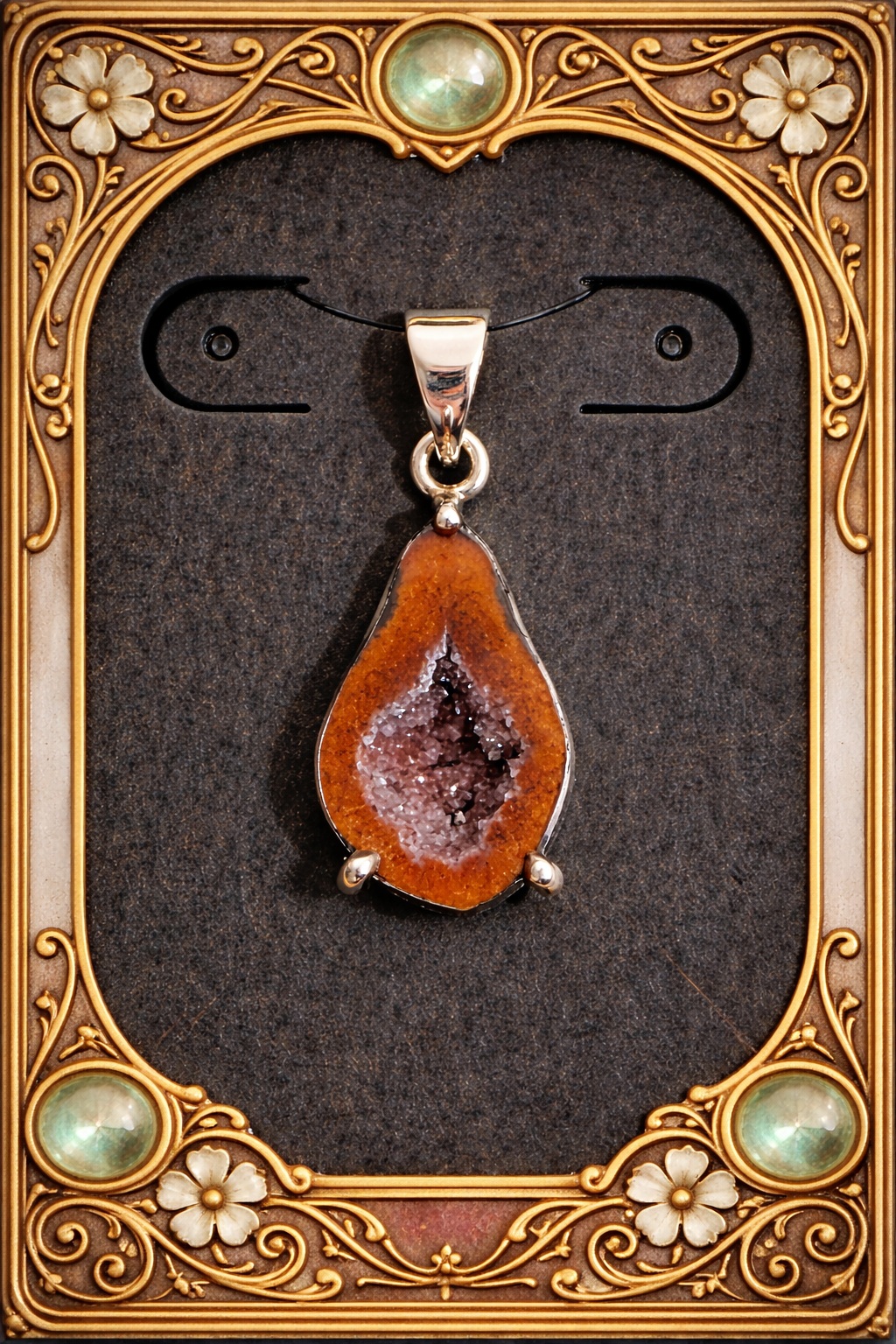 Pendentif agate mini géode
