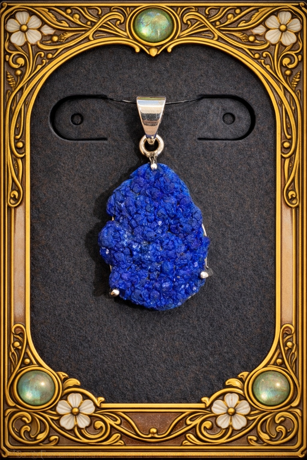 Pendentif azurite brute