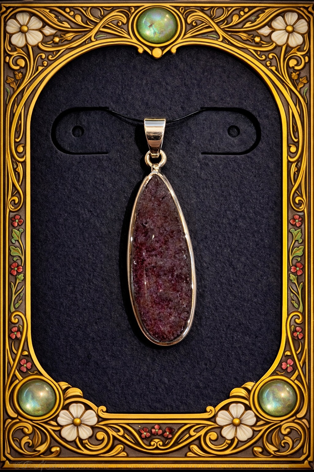 Pendentif grenat brut