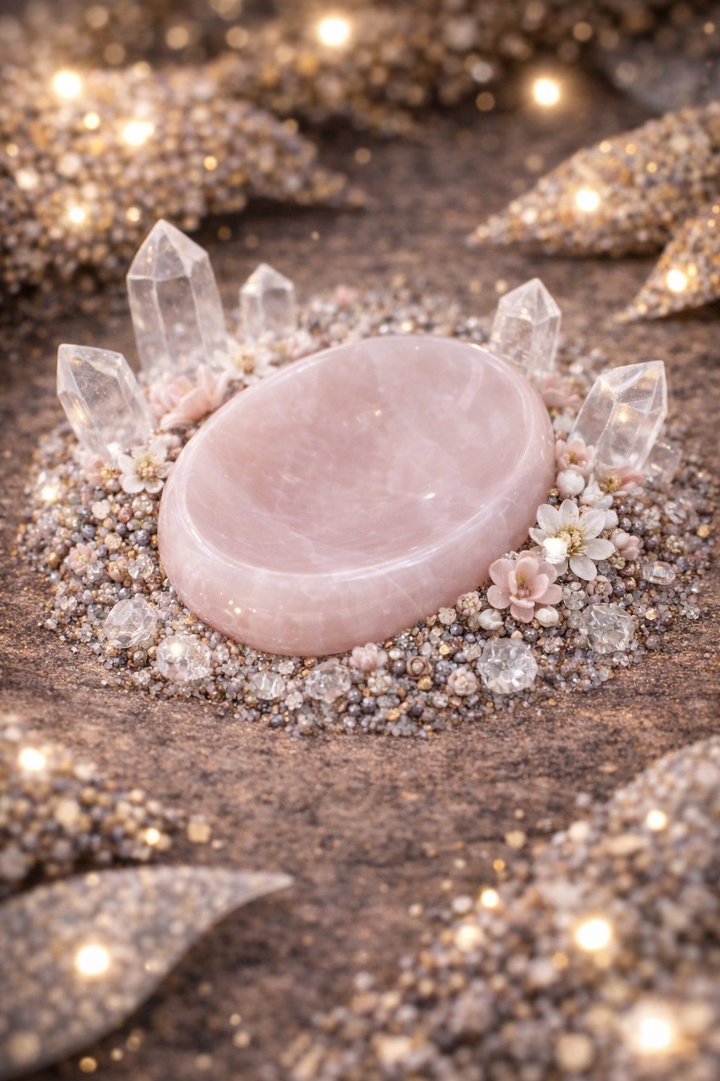 Pierre d\'apaisement quartz rose