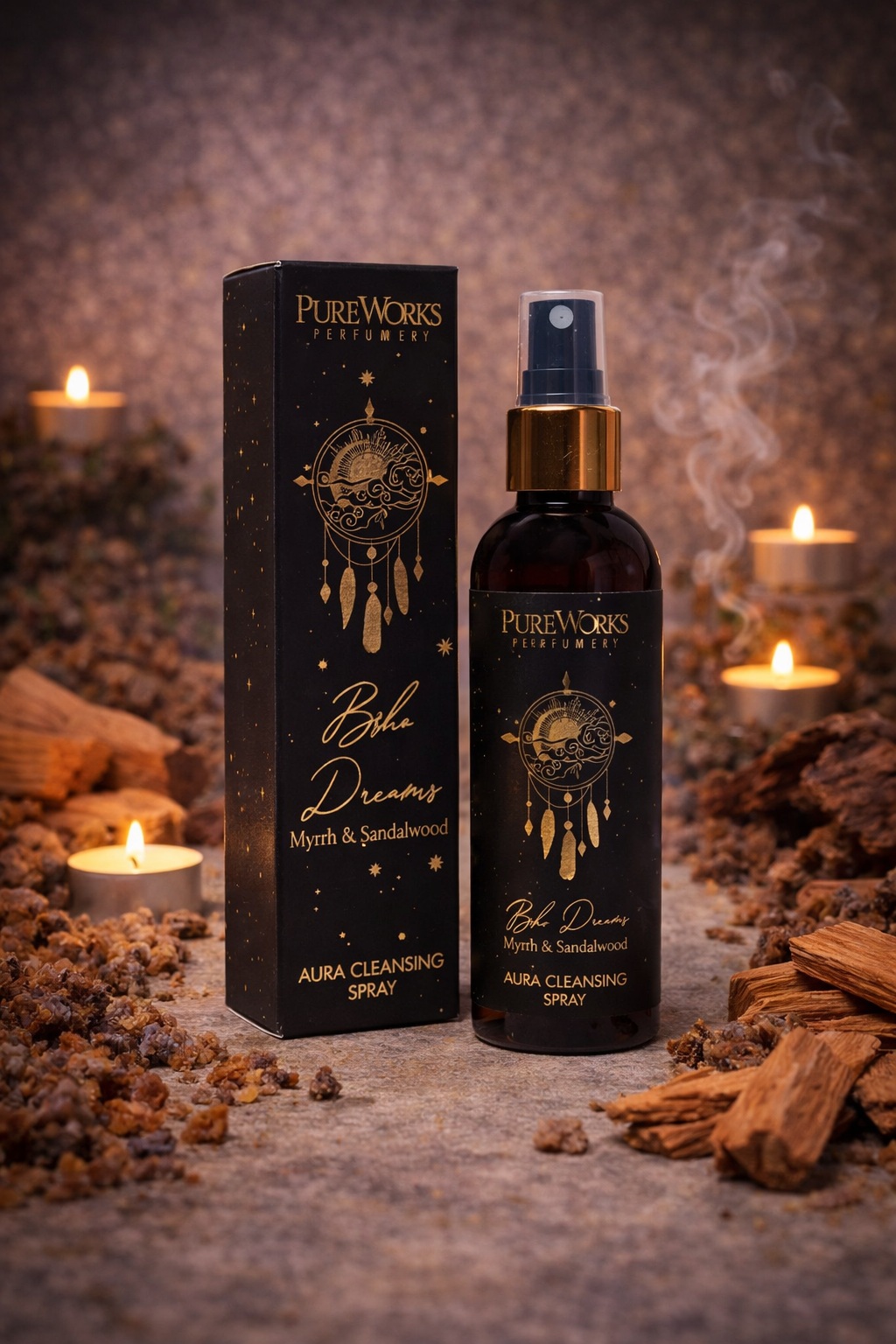 Brume d\'encens Myrrhe + bois de santal