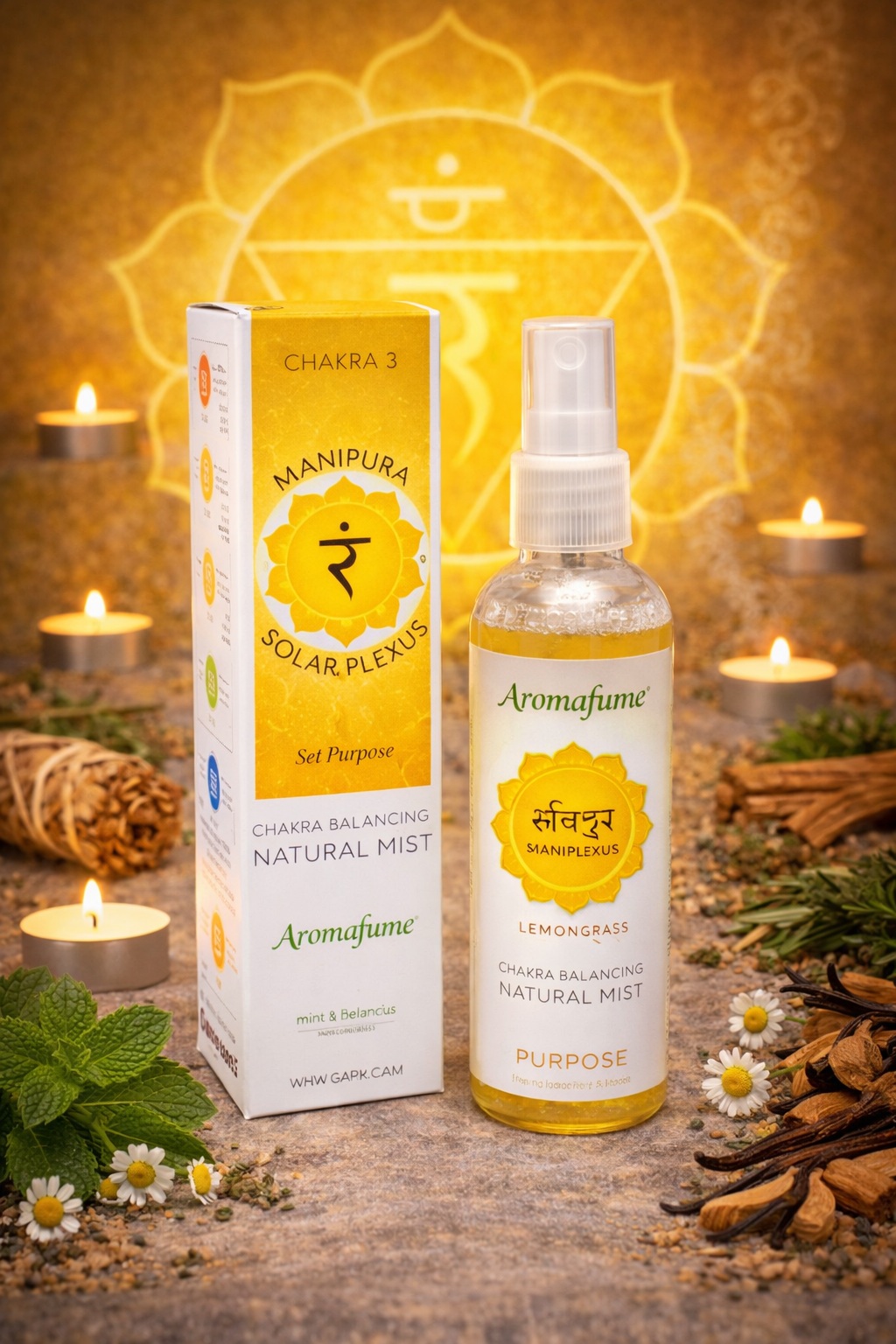 Brume d\'encens chakra 3 Manipura