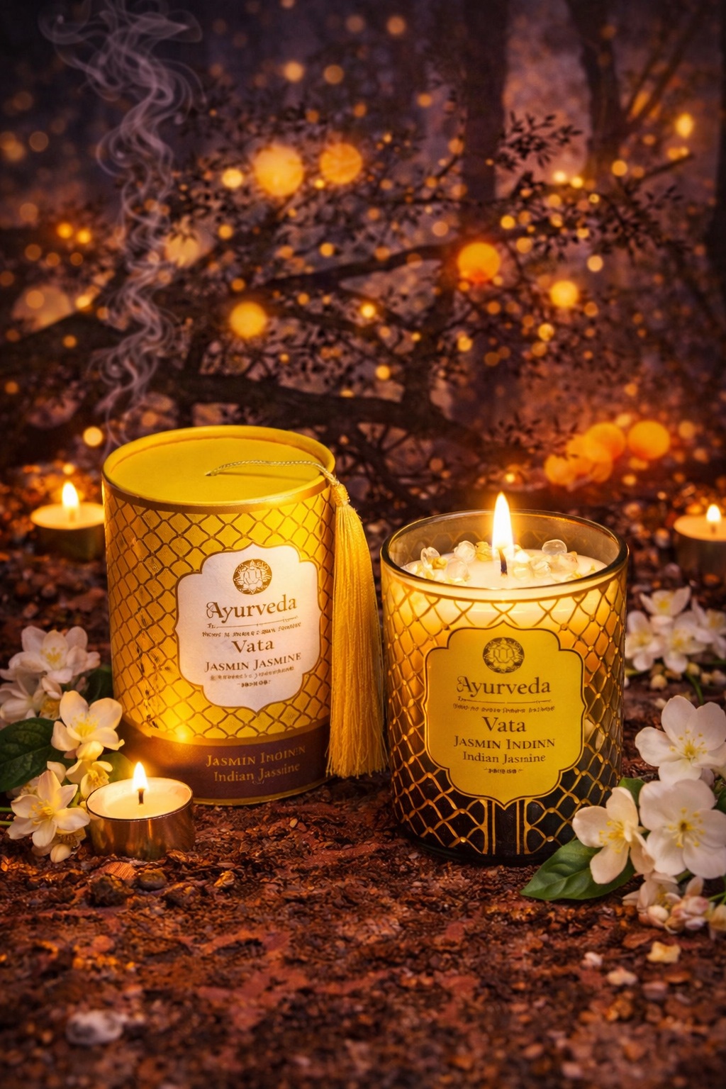 Bougie parfumée Vata – Jasmin indien