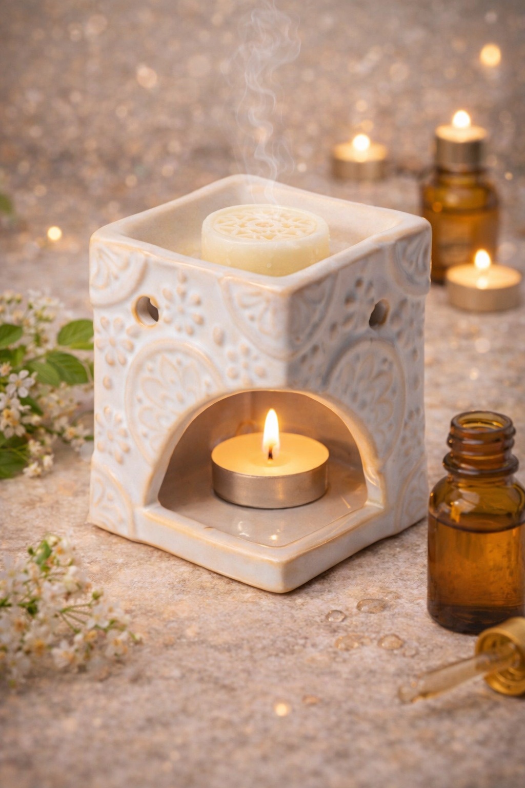 Brûleur pour les pastilles de cire aromatique