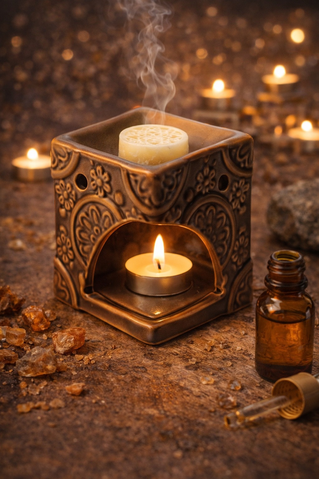 Brûleur pour les pastilles de cire aromatique