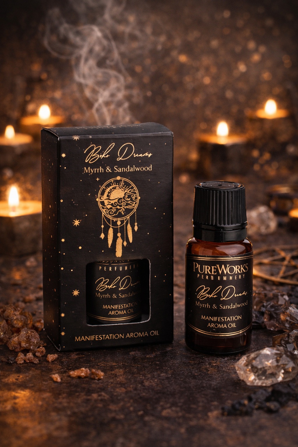 Huiles essentielles myrrhe et bois de santal