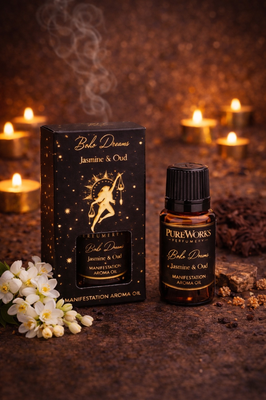 Huiles essentielles jasmin et oud