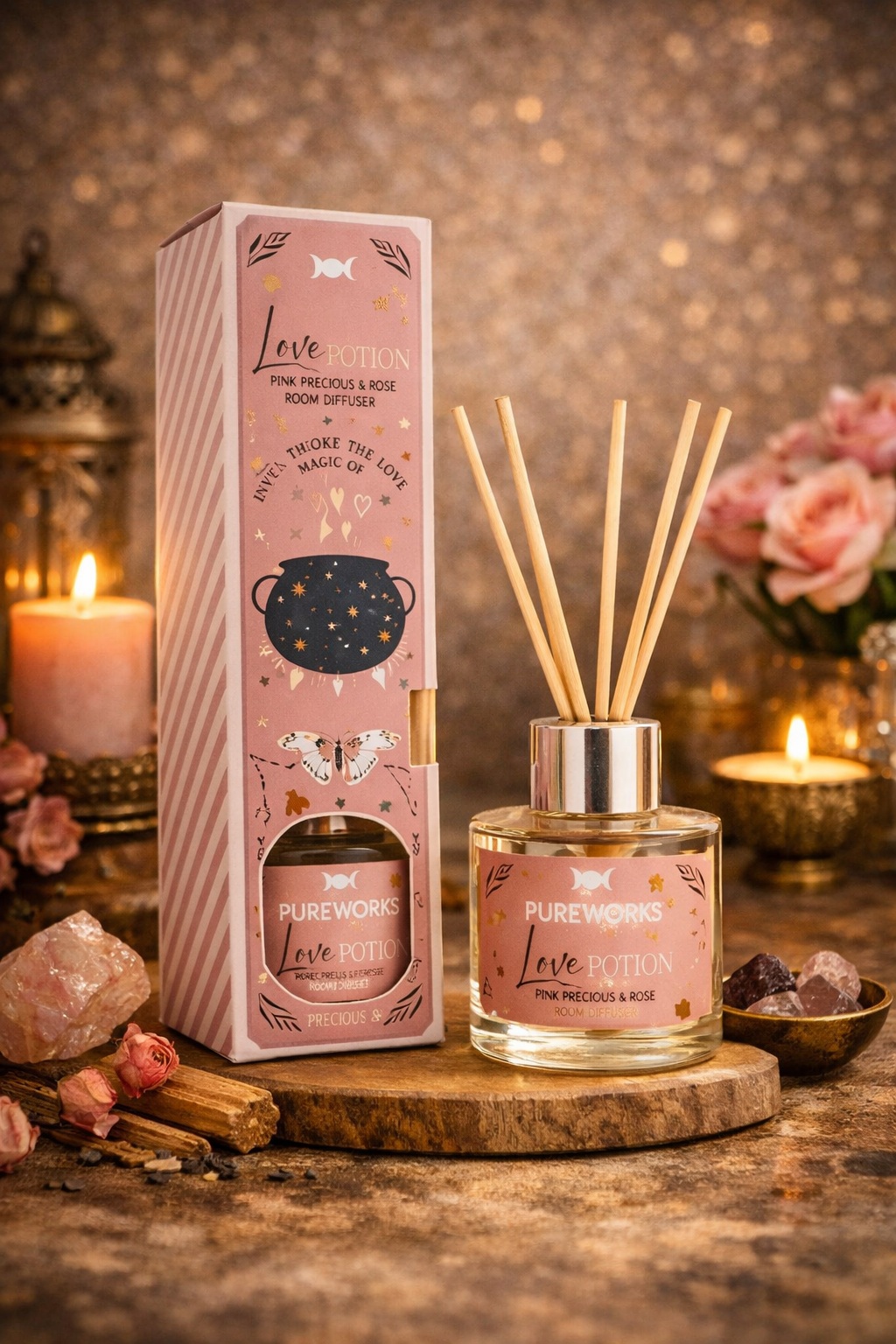 Diffuseur bâtonnets - rose