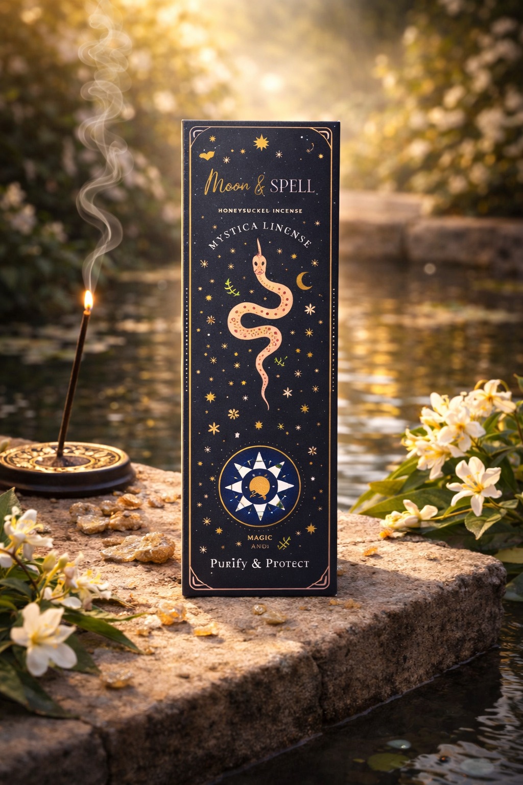 Encens Ambre de la Baltique + oud Magic Celestial poussières de lune
