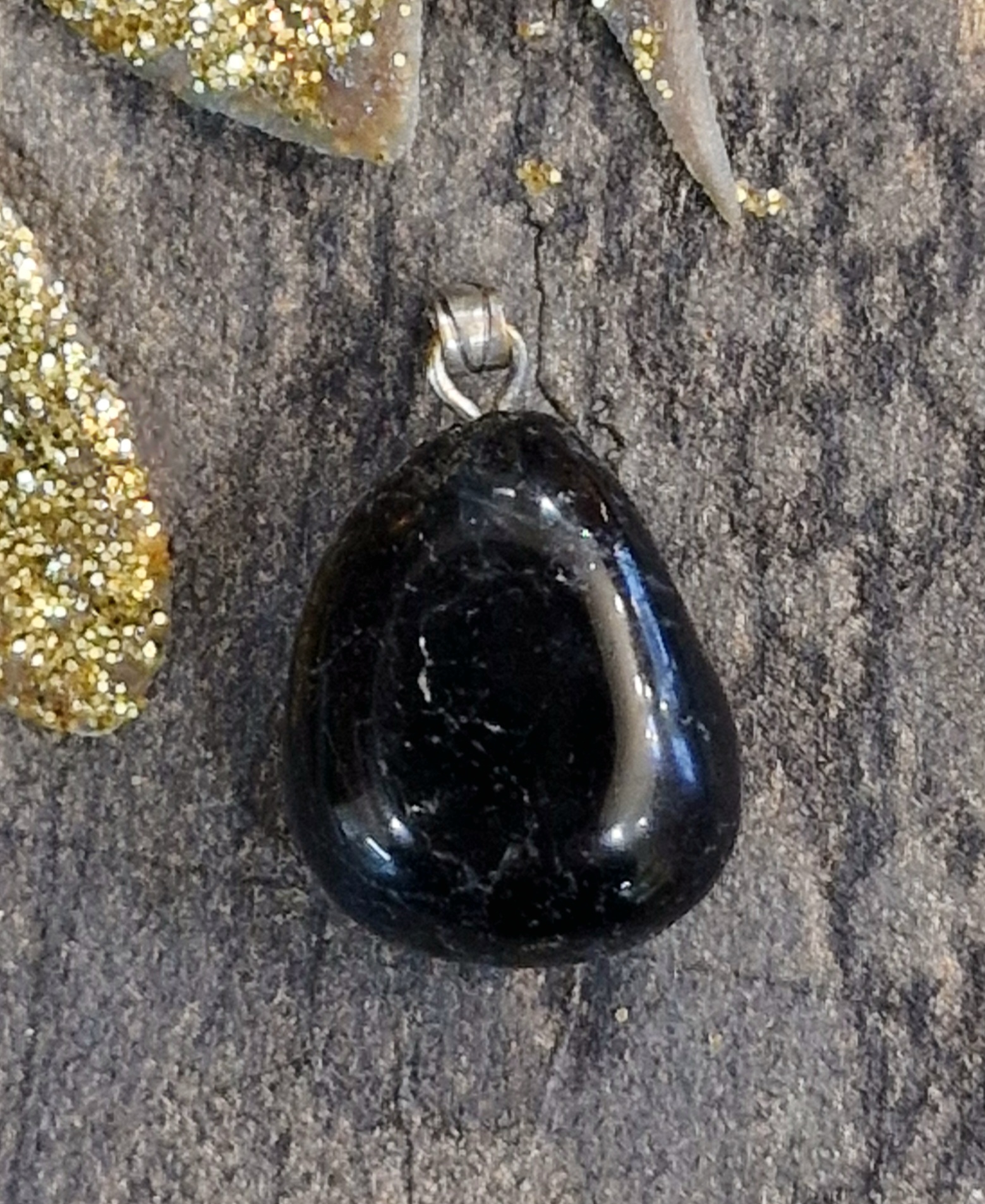 Pendentif tourmaline noire