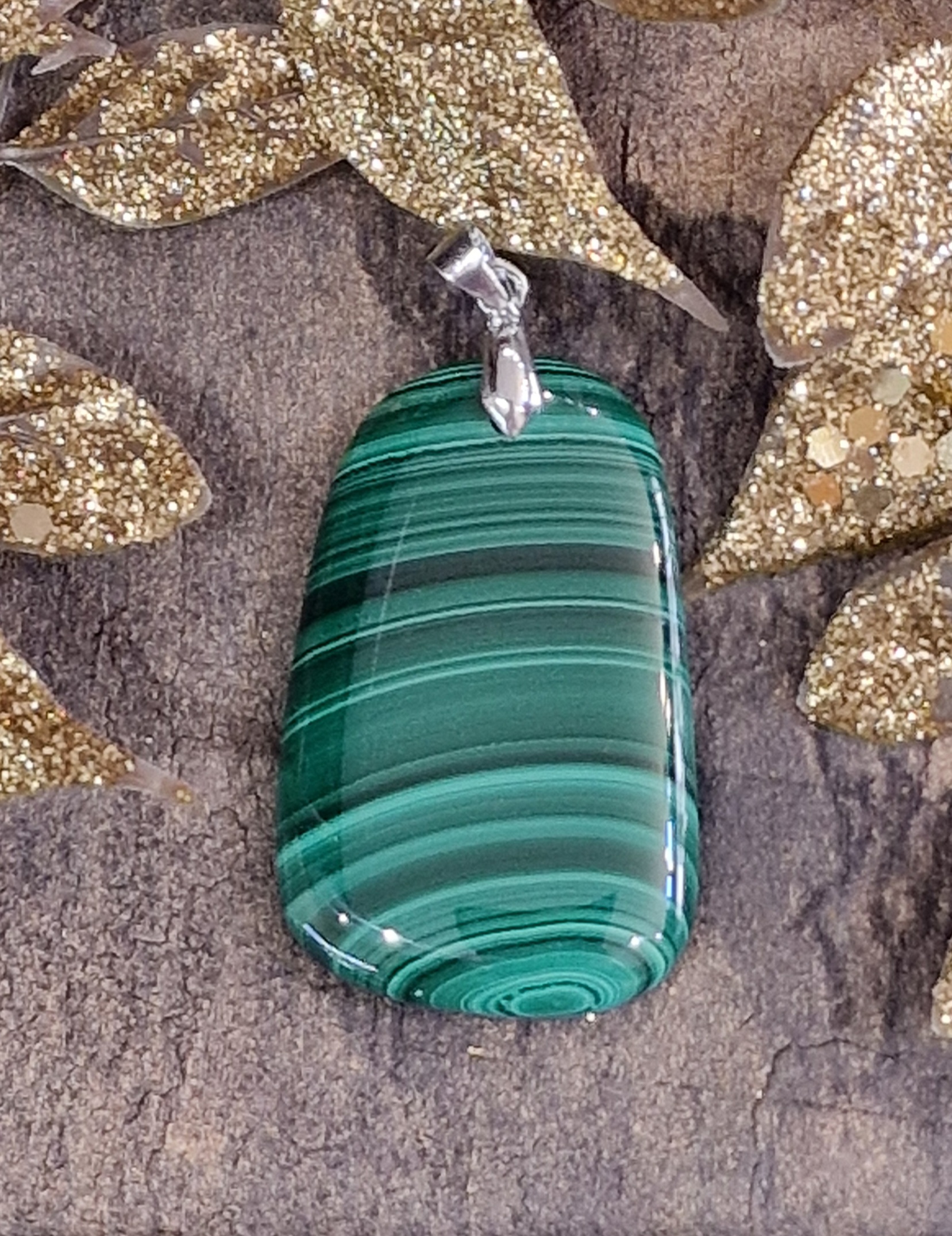 Pendentif malachite